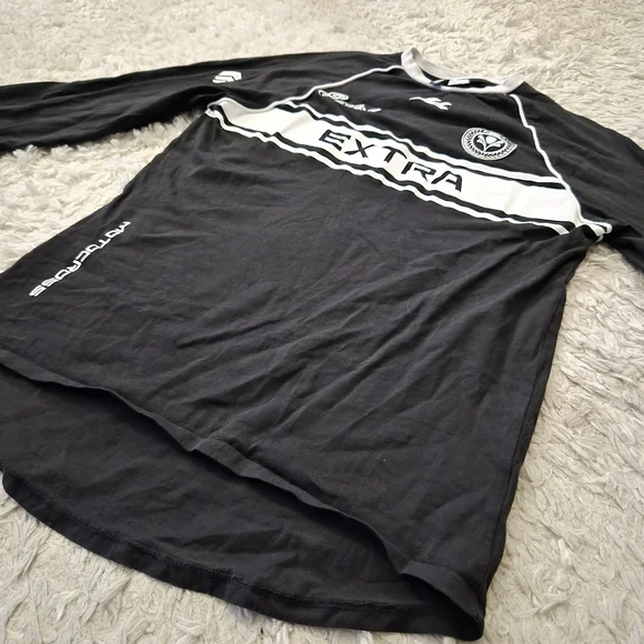 ☆5/$15☆H&M Divided EXTRA Racing Long Sleeve Shirt | Black & White | XS - Picture 5 of 16